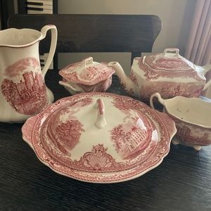 Johnson Brothers China Pink castles collection